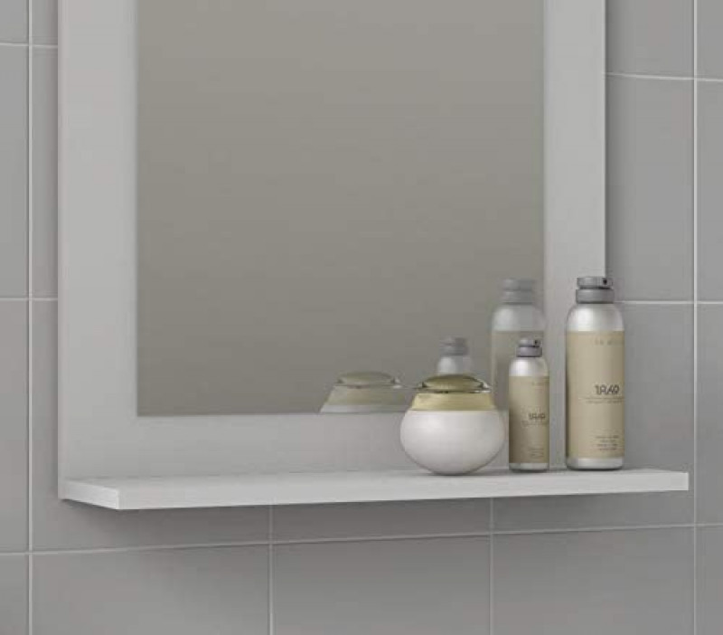 Gabinete de Banheiro Íris 44cm com Espelho Café/Branco - Mgm