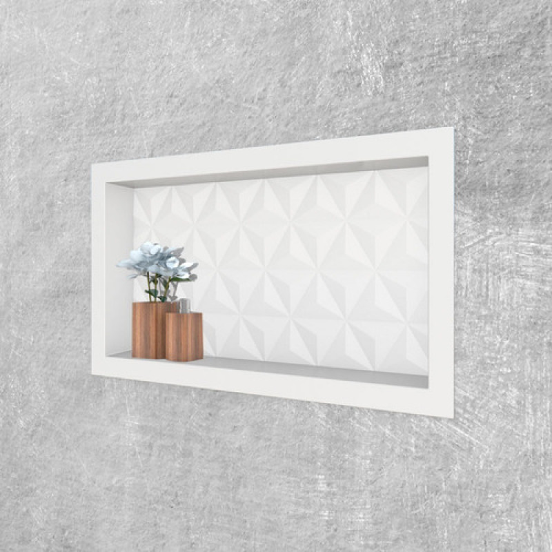 Nicho de Mármore Sintético Branco 60x30 89998 - Cozimax 