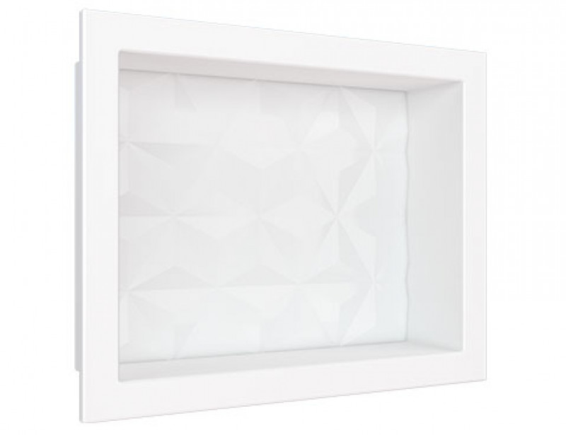 Nicho Mármore Sintético Branco 40x30 89985 - Cozimax 