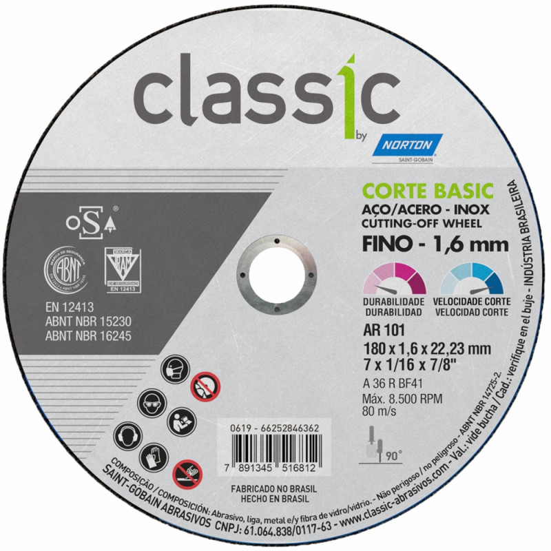 Disco de Corte Classic Basic AR101 - Norton
