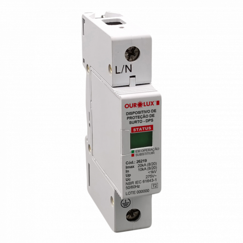 Dispositivo de Proteção contra Surtos DPS 10KA - 20KA - Ourolux