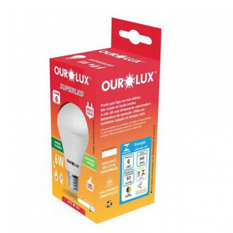  Lâmpada Led Ouro  6w 6500k 20020/20021 - Ourolux