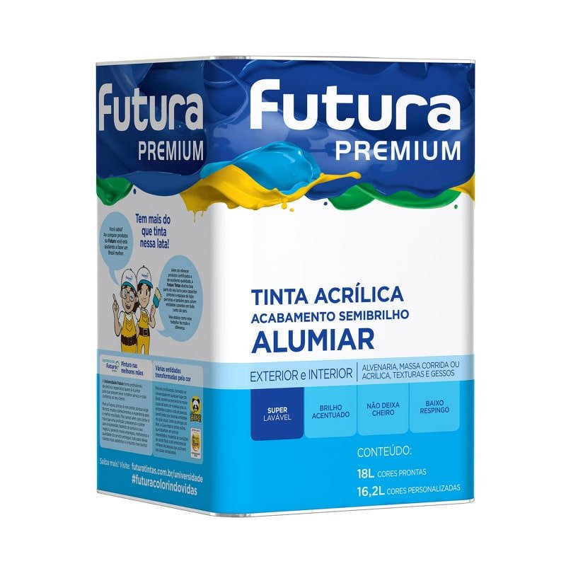 Tinta Acrílica SemiBrilho Premium Cor Erva Doce 18L - Futura