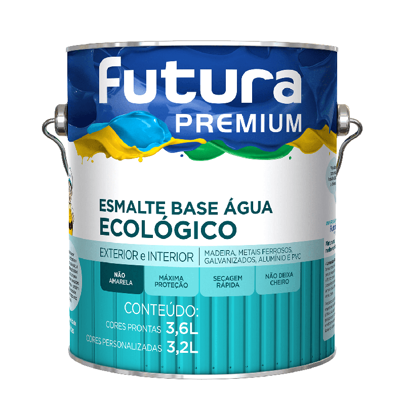 Esmalte Base Água Platina 3,6L - Futura