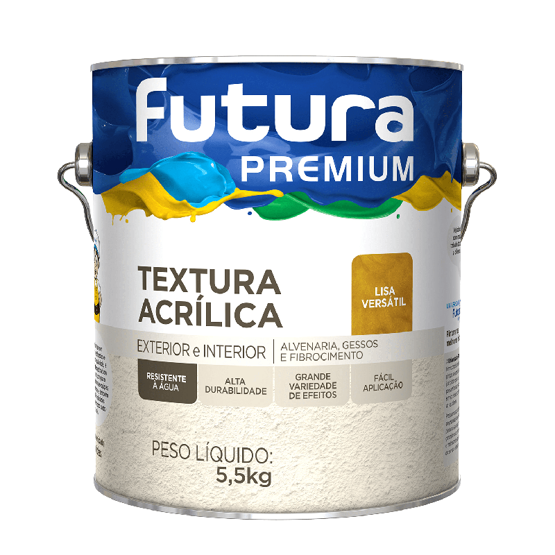 Tinta Textura Acrílica Lisa Branco 3,6l - Futura