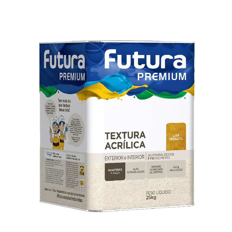 Tinta Textura Acrílica Lisa Branca 25kg - Futura