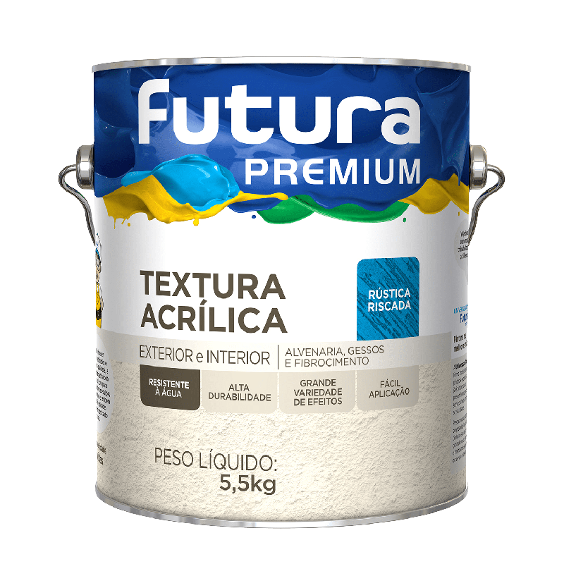  Tinta Textura Rustica Branco 5,8kg - Futura