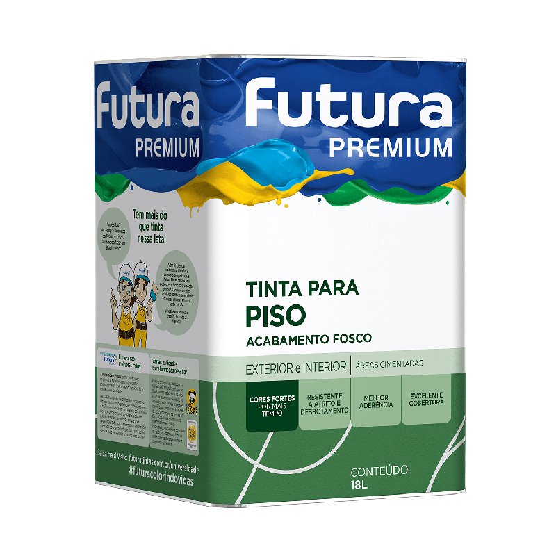 Tinta Acrílica Fosco Azul Piso 18L - Futura