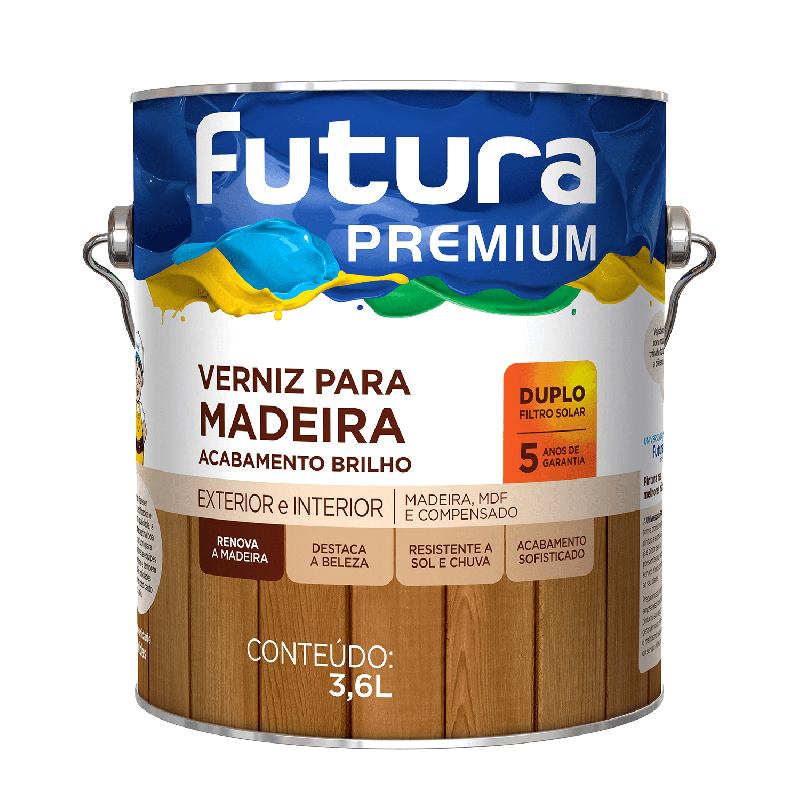 Verniz Protetor de Madeira  Mogno Dfs 3,6l - Futura 