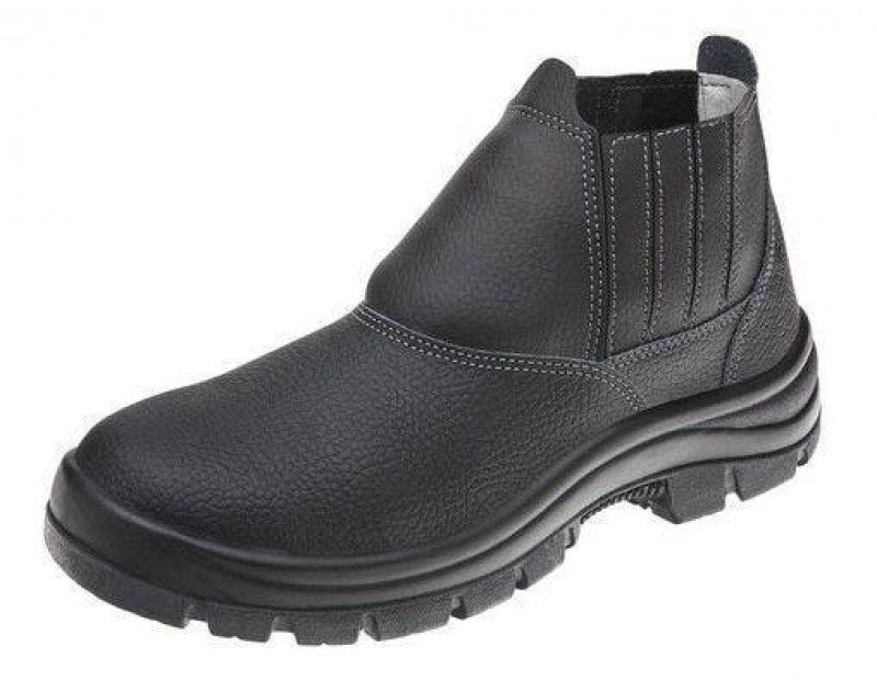 Botina EPI Couro Bico de Aço Safety Flex Nº44 - Marluvas