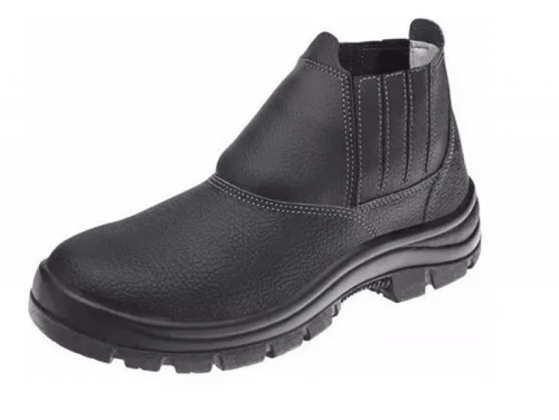 Botina em Couro Biqueira em Plástico Safety Flex Nº42 - Marluvas