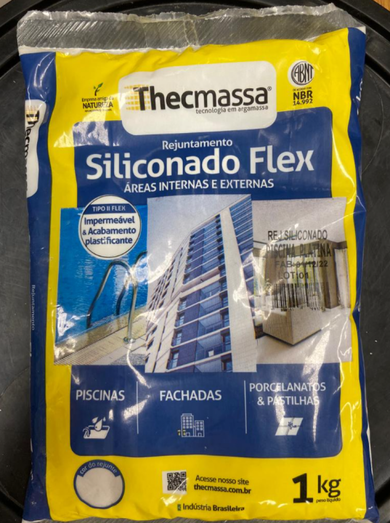 Rejunte Siliconado Piscina Azul 1KG - Thecmassa