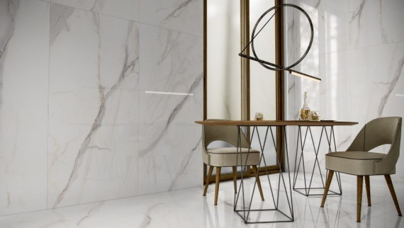 Porcelanato Calacata Altissimo Lux Polido 90X90 B - Biancogres 