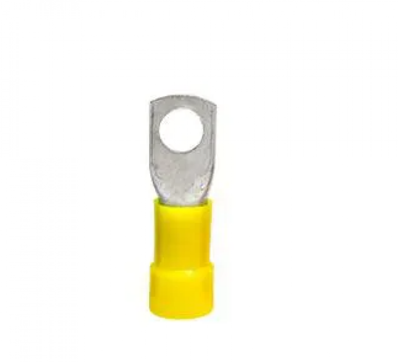 Terminal Anel M8 Pré Isolado 25,0mm 89A Cor Amarelo - Decorlux