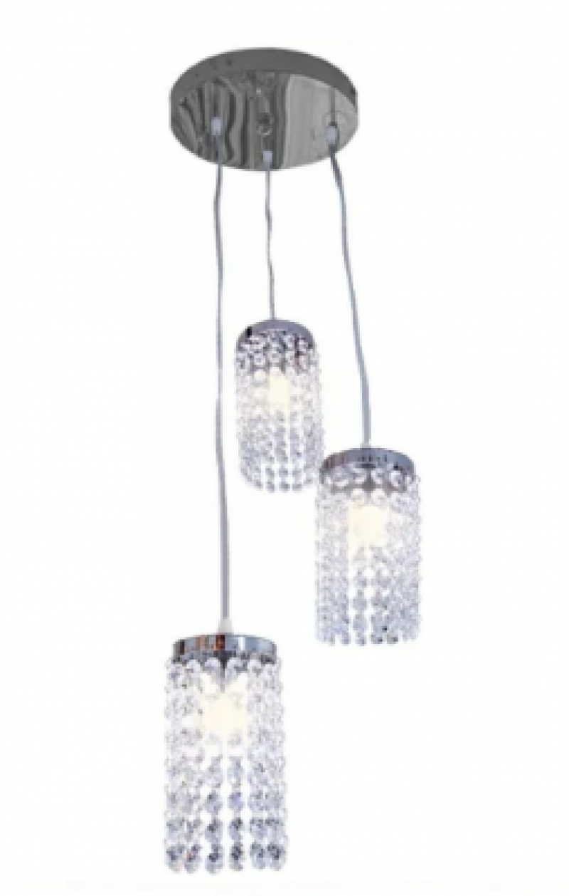  Lustre Teto Cristal K5 Cromado 9W 3000K NE-1202 - Neotron