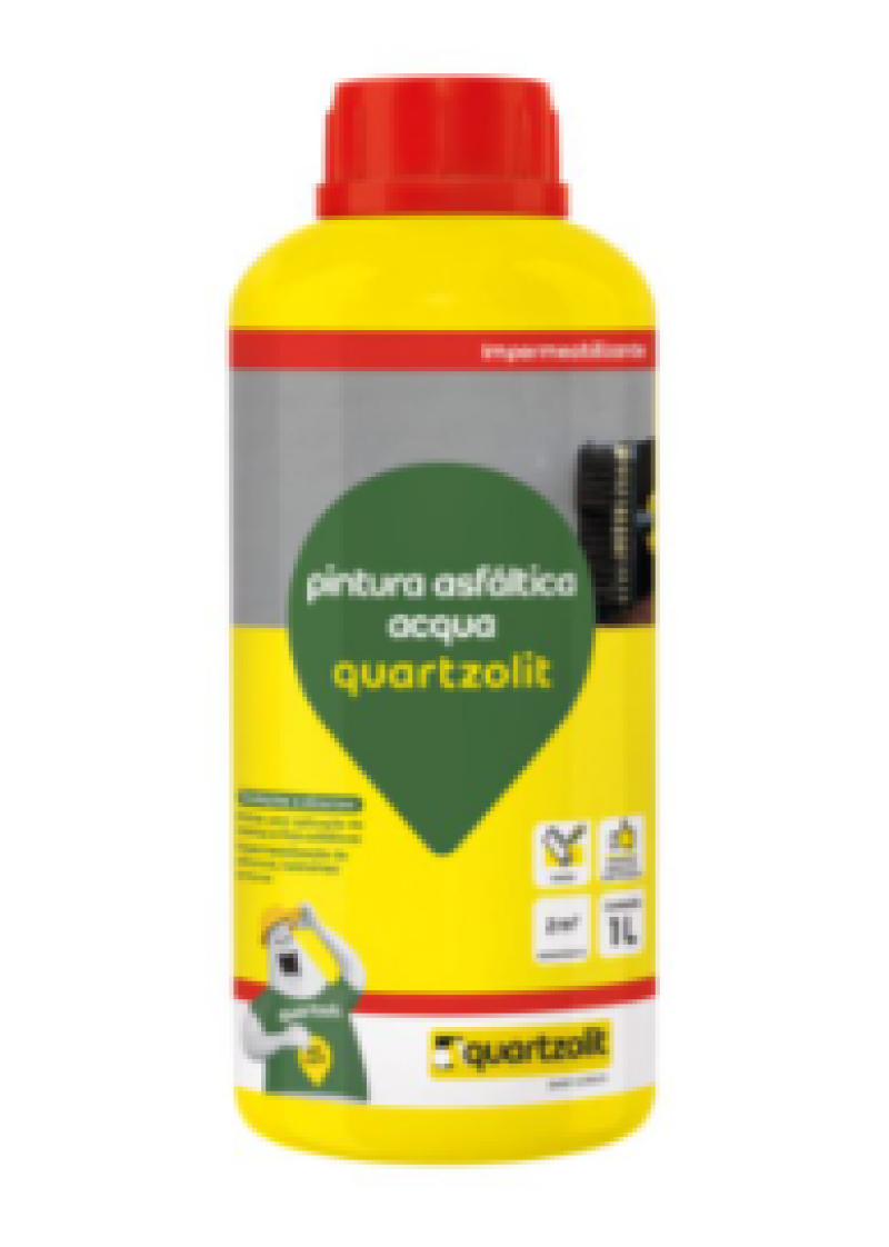 Pintura Asfáltica Acqua 1L - Quartzolit