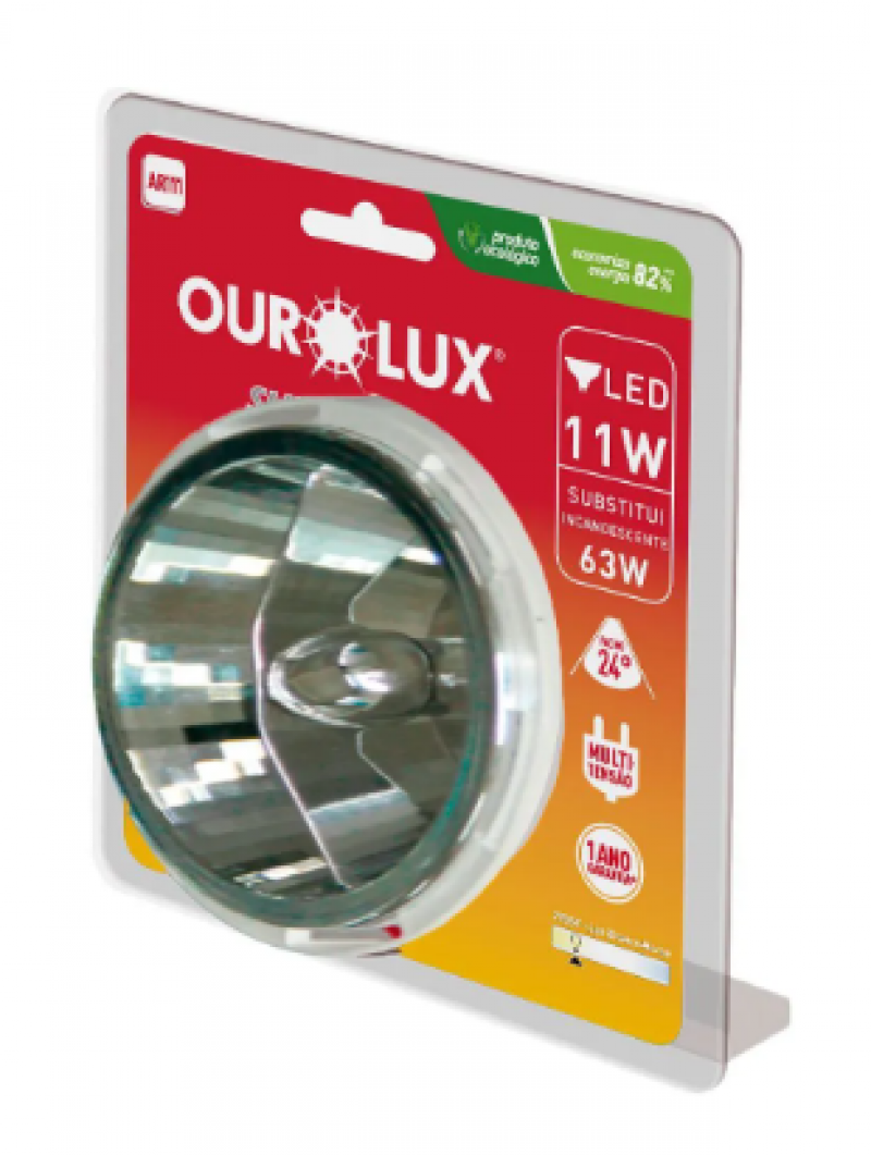  Lâmpada Superled AR111 11W GU10 2700K 24°20137 - Ourolux