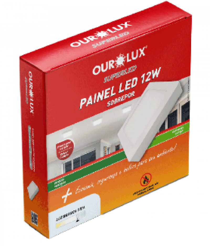  Plafon Embutir Led Quadrada 12W BIV 2700K - Ourolux