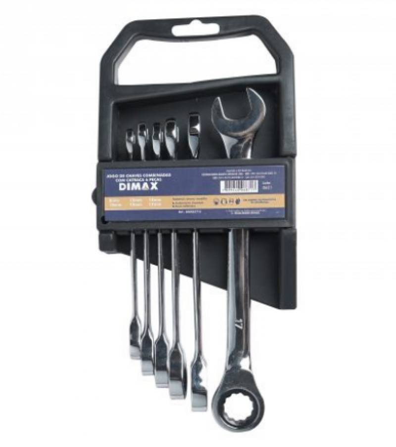 Kit Chave Combinada Cromada C/ 6Pecas - Dimax