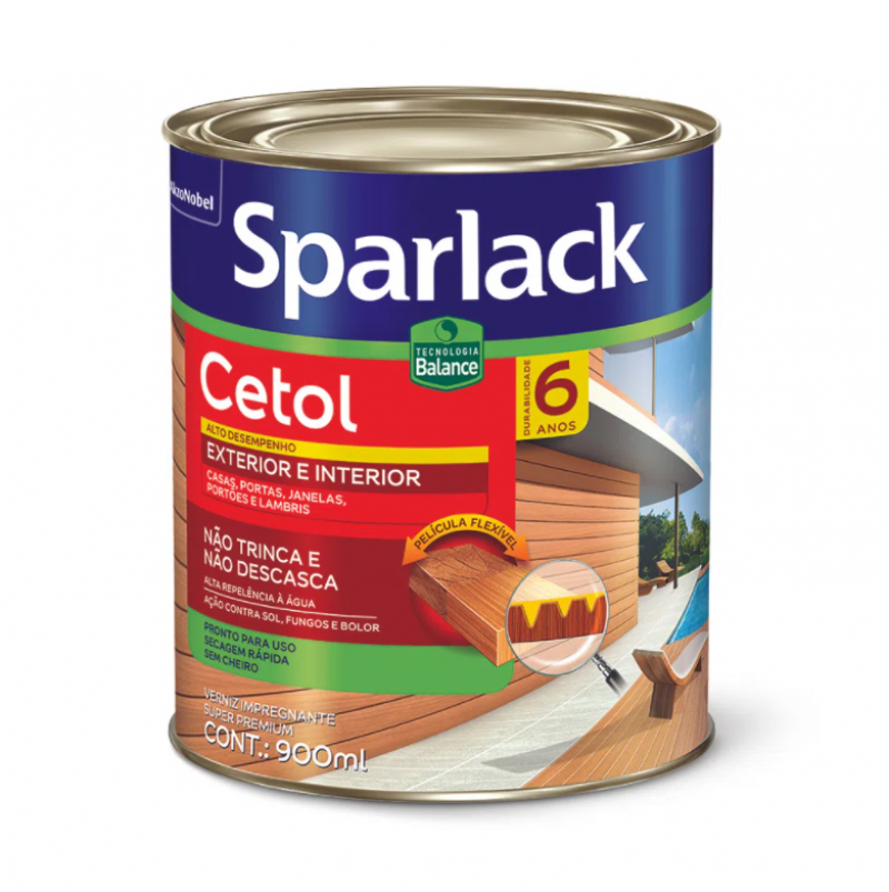 Verniz Acetinado Cetol Efeito Natural 900ml - Sparlack