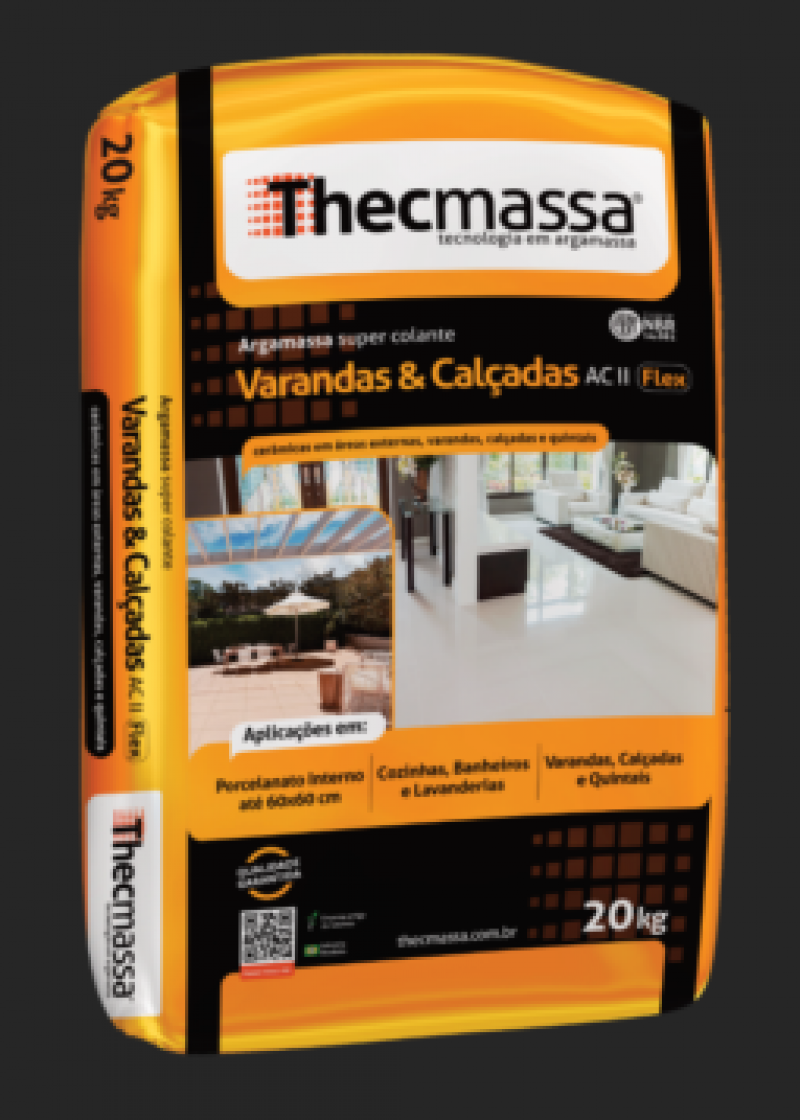  Argamassa  AC II Varandas e Calçadas 20KG - Thecmassa 