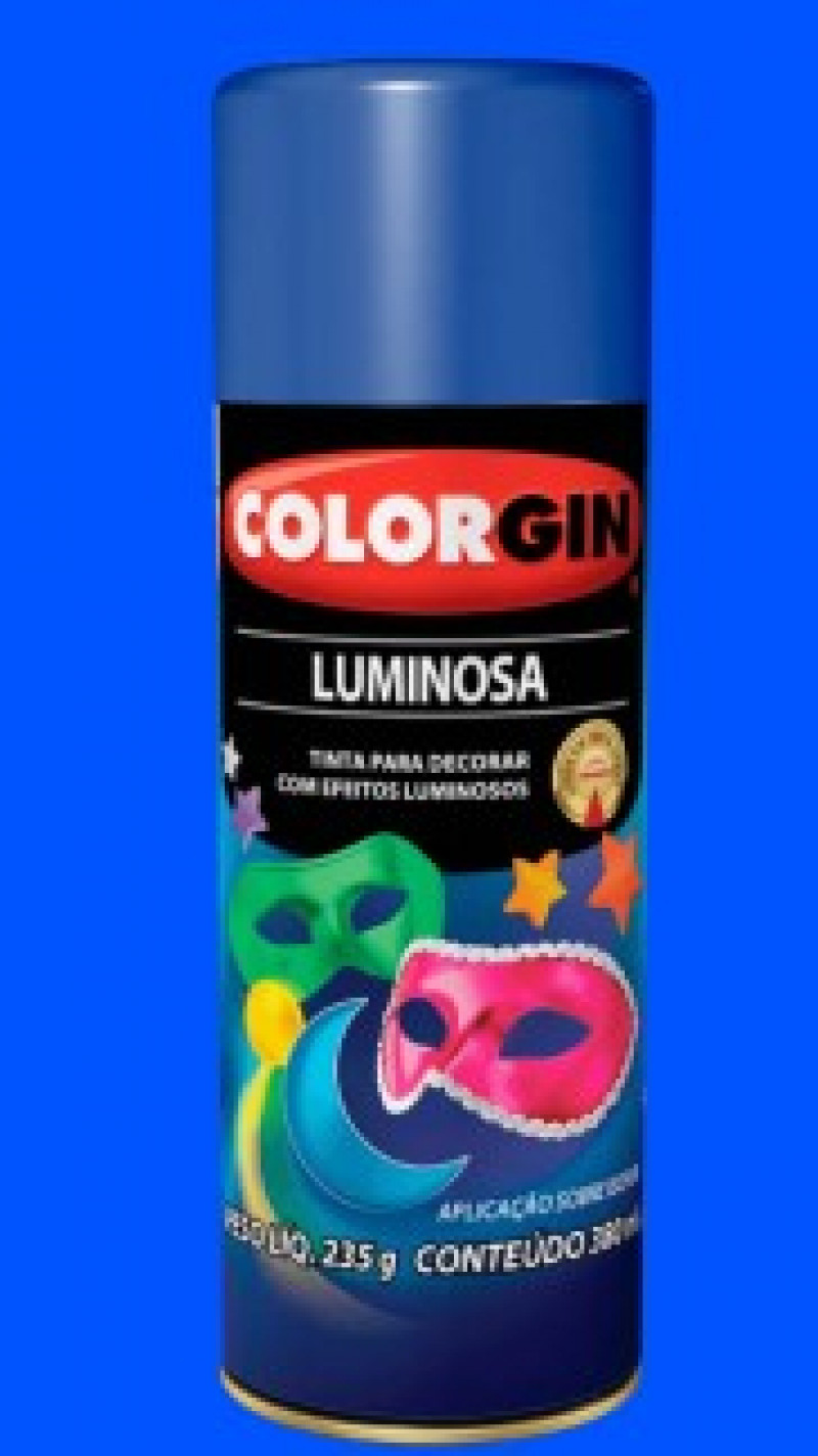 Tinta Spray Luminosa Azul 380ml 757 - Colorgin
