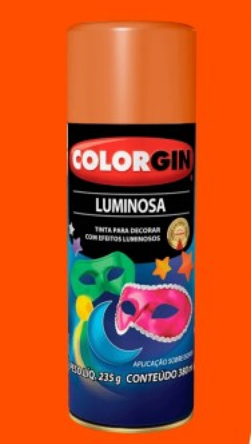 Tinta Spray Luminosa Laranja 380ml 759 - Colorgin