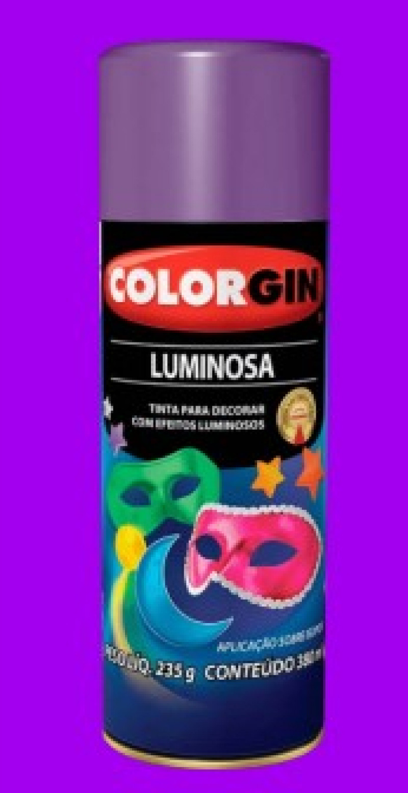 Tinta Spray Luminosa Violeta 380ml 761 - Colorgin