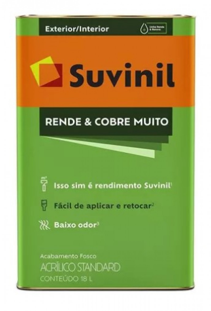 Tinta Acrilica Rende Cobre Muito branco 18l - Suvinil
