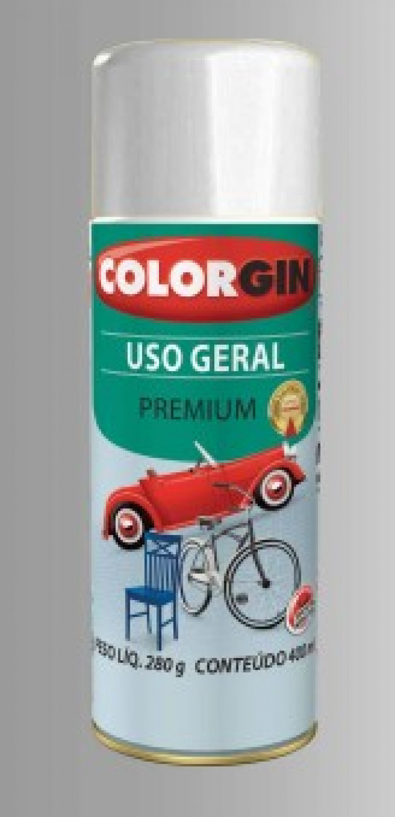Tinta Spray Uso Geral Premium Grafite Médio P/Rodas 400ml 55031 - Colorgin