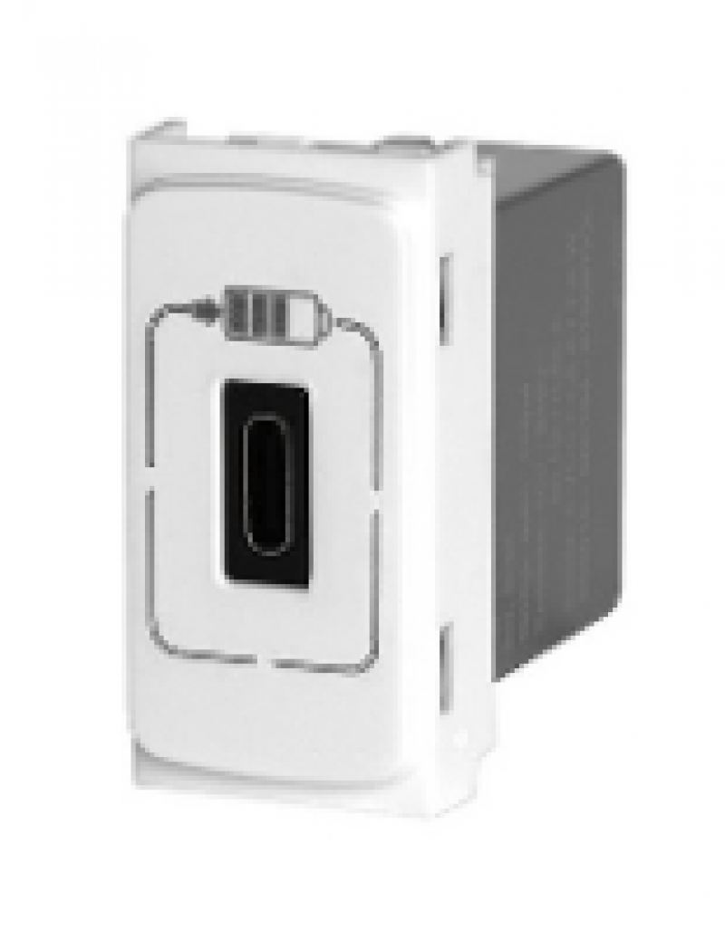 Módulo Tomada Carregador USB Zeffia 1500MA 1M Branco - Pial