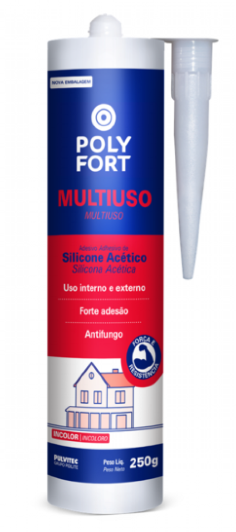  Adesivo Vedante Polystic Incolor 250G - Pulvitec