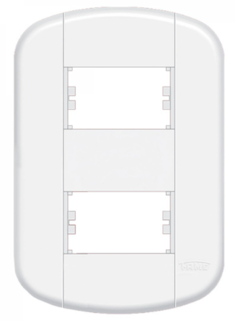Placa 4 X 2  2 Módulos  Dist 3937 Blanc- Fame