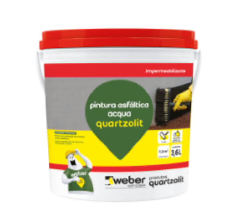 Pintura AsfÁltica Acqua 3,6l - Quartzolit 