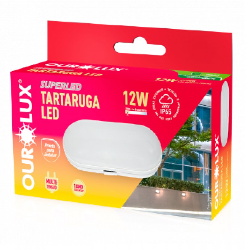 Luminária Tartaruga Led Oval 12W BIV 2700K 05803 - Ourolux