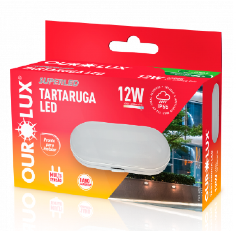 Luminária Tartaruga Led Oval 12W Biv 6500K 05802 - Ourolux