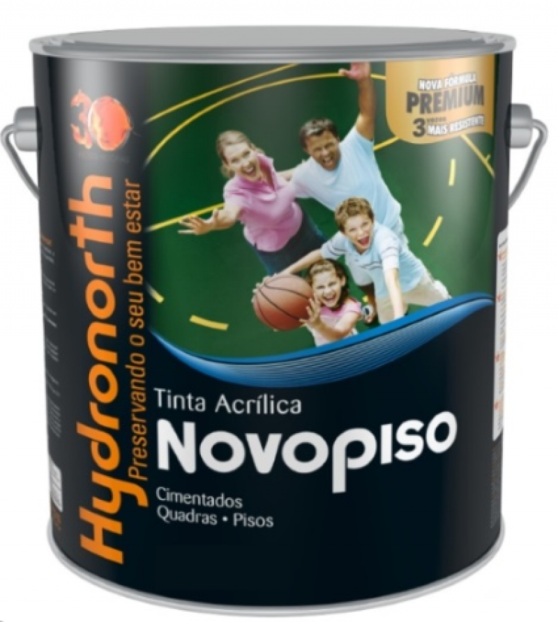 Tinta Acrílica Novo Piso Branca 0,9l - Hydronorth 