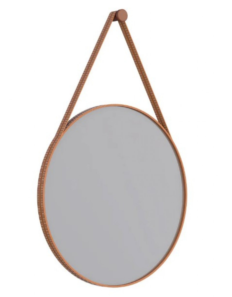 Espelheira Couro Orion Caramelo 60Cm - Cozimax