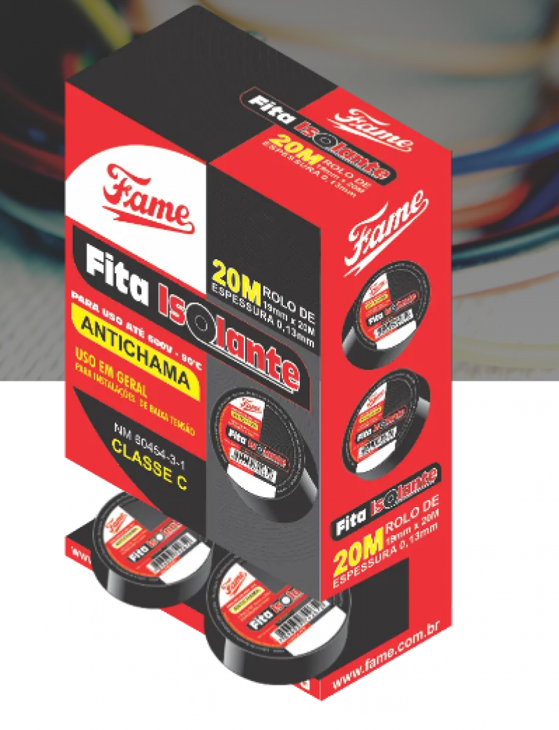 Fita Isolante Uso Geral 19MM X 20M 13MM 4270 - Fame
