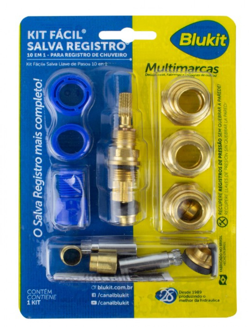 Kit Fácil P/Registro 10 Em 1 C/Acabamento C-50 060102-Blukit