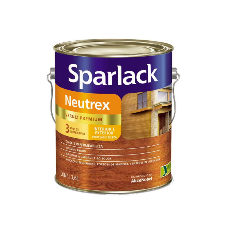 Verniz Neutrex Brilhante Mogno 3,6L - Sparlack