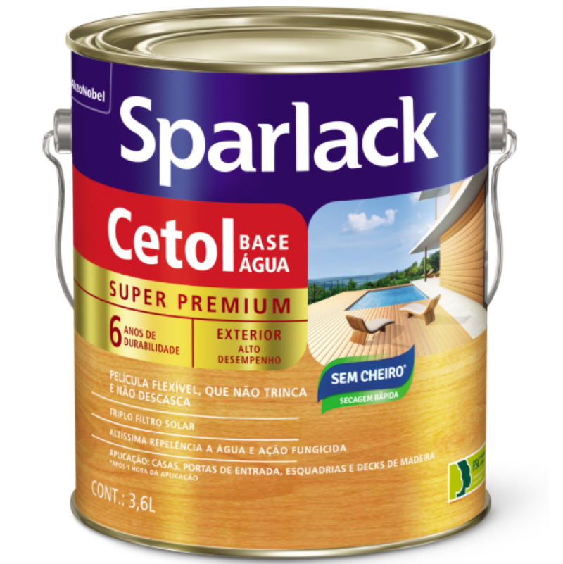  Verniz Cetol Base Agua Ac Nat 0,9l - Sparlack