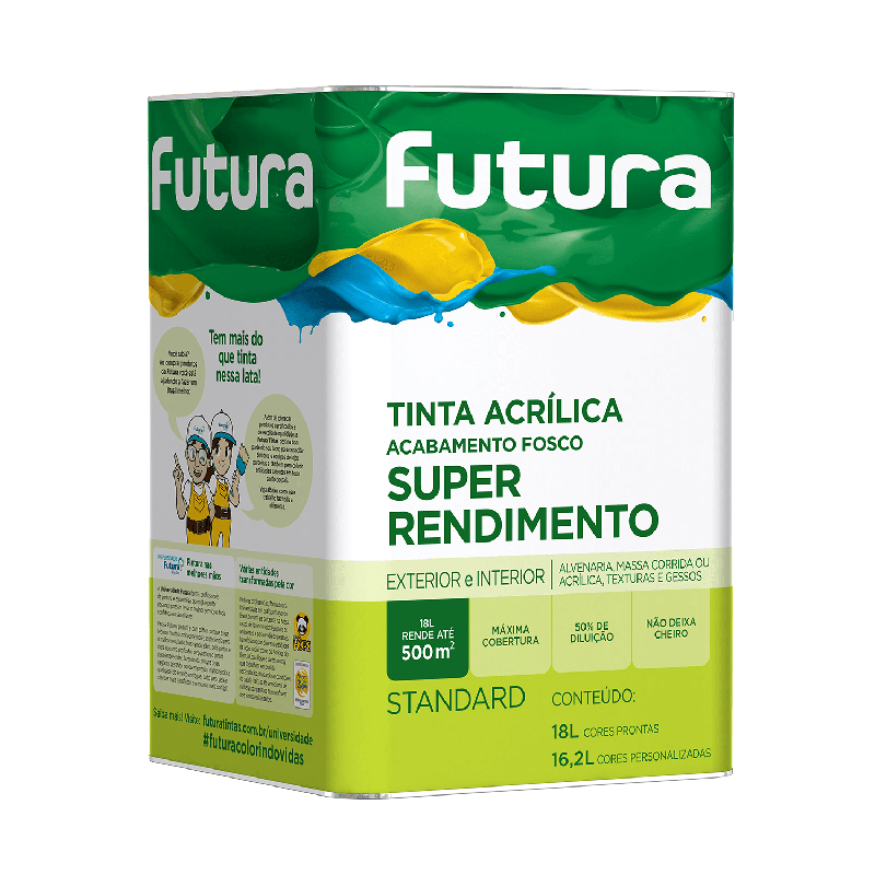 Tinta Acrílica Fosca Standard Cor Bronze Lenda 18L Futura