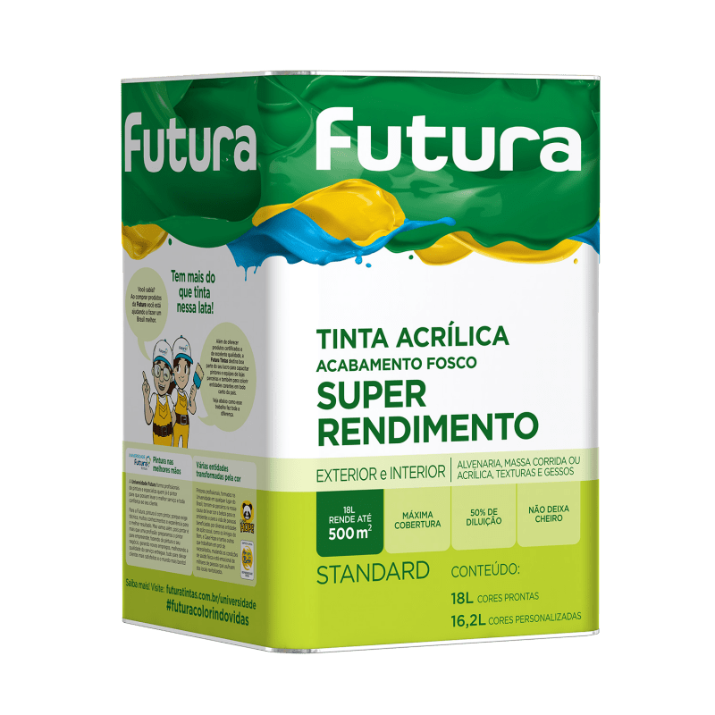Tinta Acrílica Fosca Standard Cor Pêssego 18L Futura