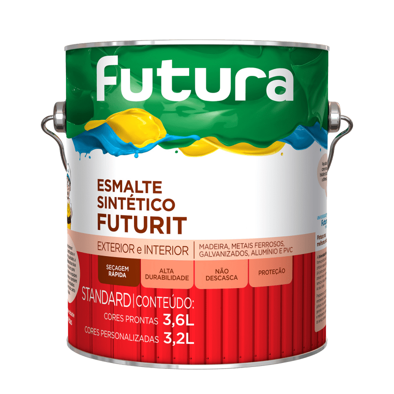 Esmalte Sintético Futurit  Brilhante  Creme 3,6L - Futura