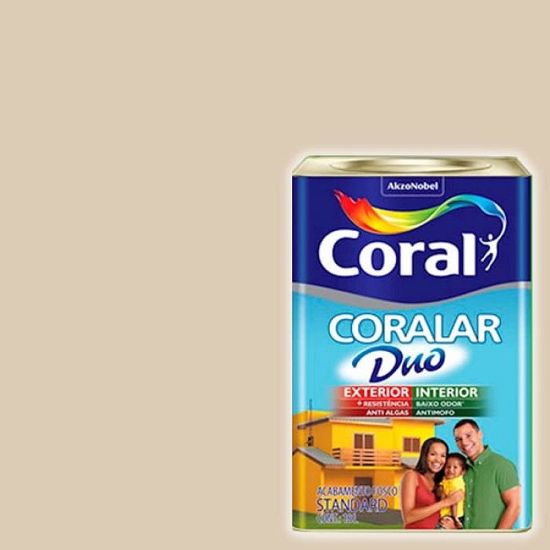 Tinta Acrílica Coralar Duo Areia 18L - Coral