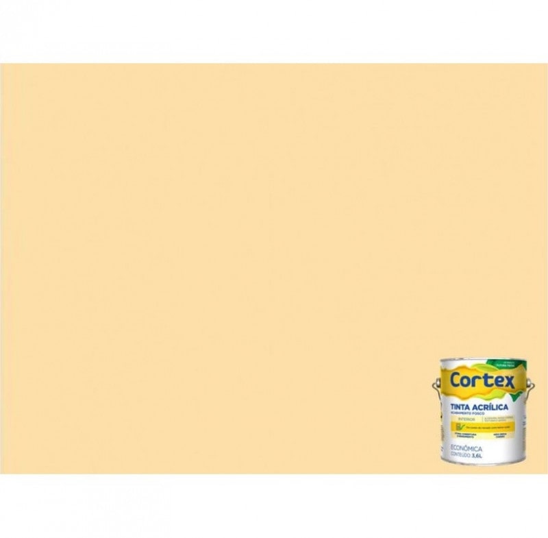 Tinta Acrílica Fosca Cortex  Amarelo Vanilla 3,6L - Futura