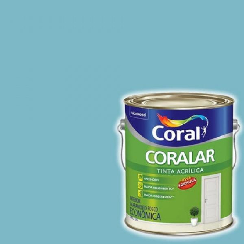 Tinta Coralar Econômica Acrílica Fosco Azul Arpoador 3,6L - Coral