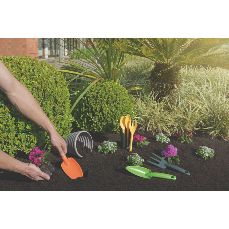 Jogo para Jardinagem Cocoon com Peças Plásticas Amarelas com Contenedor Grafite 4 Peças 78107/804 - Tramontina