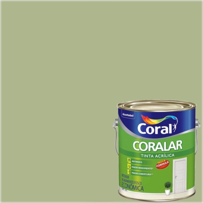 Tinta Coralar Econômica Acrílica Fosco Verde Kiwi 3,6L - Coral